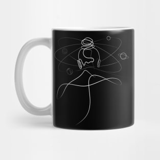 She's The Center Of The Universe | One Line Artist | Minimal Art | One Line Art | Minimalist Mug